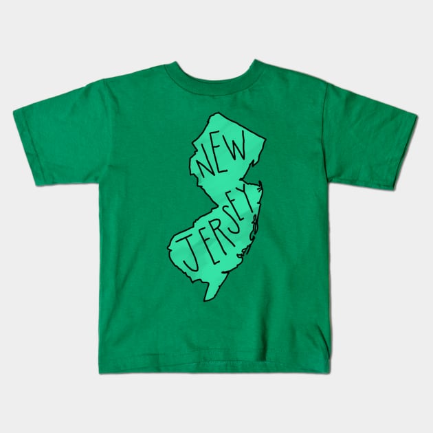 The State of New Jersey - Mint Kids T-Shirt by loudestkitten